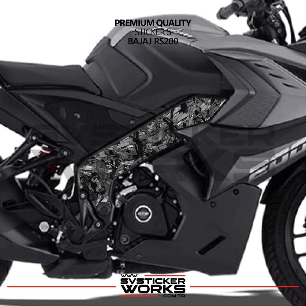 Bajaj RS200 Forged Kaplama Etiket Sticker Modeli Orta Bölüm