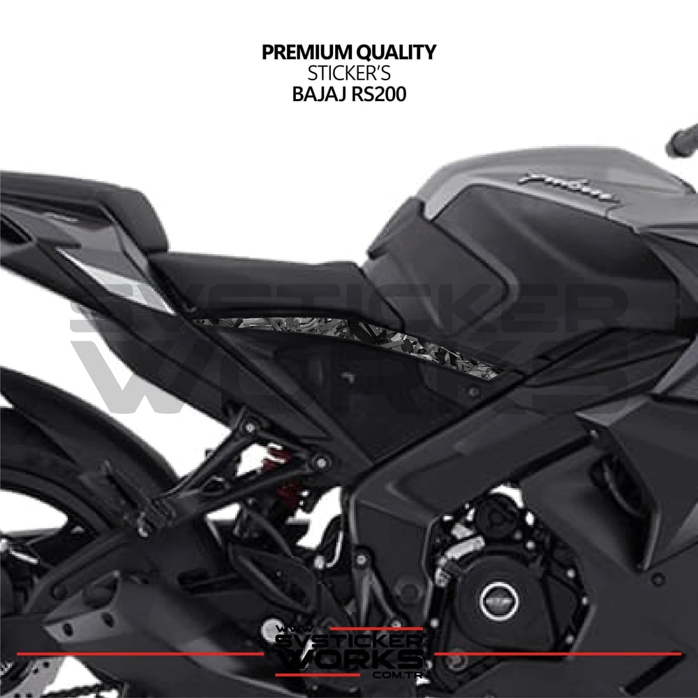 Bajaj RS200 Forged Kaplama Etiket Sticker Modeli Orta Plastik
