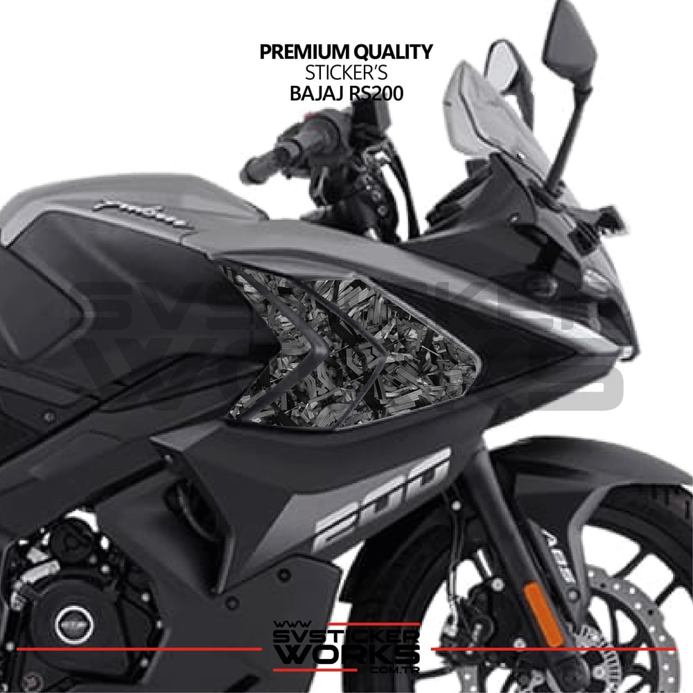 Bajaj RS200 Forged Kaplama Etiket Sticker Modeli Yan Grenaj Üstü Üçlü