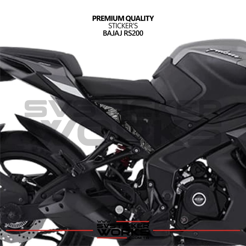 Bajaj RS200 Forged Kaplama Etiket Sticker Modeli Orta Plastik Yanı