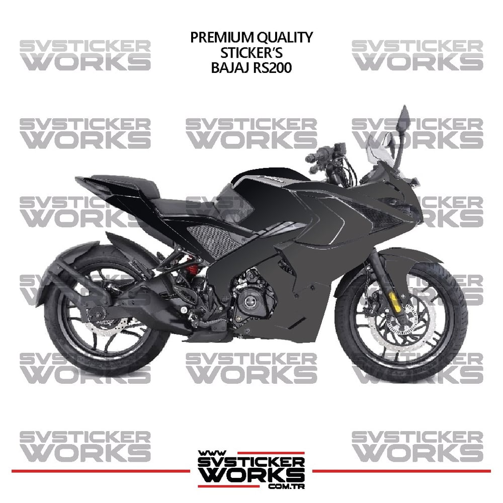 Bajaj RS200 Kaplama Sticker Çift Renk Motor Kaplama Modeli Hazır Kit Yüksek Kalite