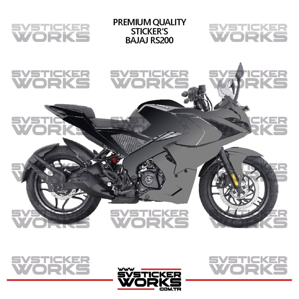 Bajaj RS200 Kaplama Sticker Çift Renk Motor Kaplama Modeli Hazır Kit Yüksek Kalite