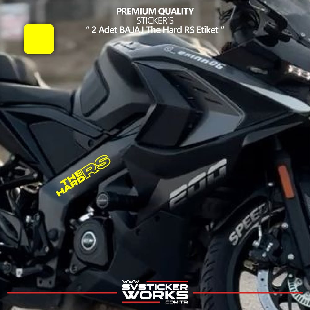 BAJAJ The Hard RS Sticker Yüksek Kalite Folyo 2 Adet Sticker Etiket