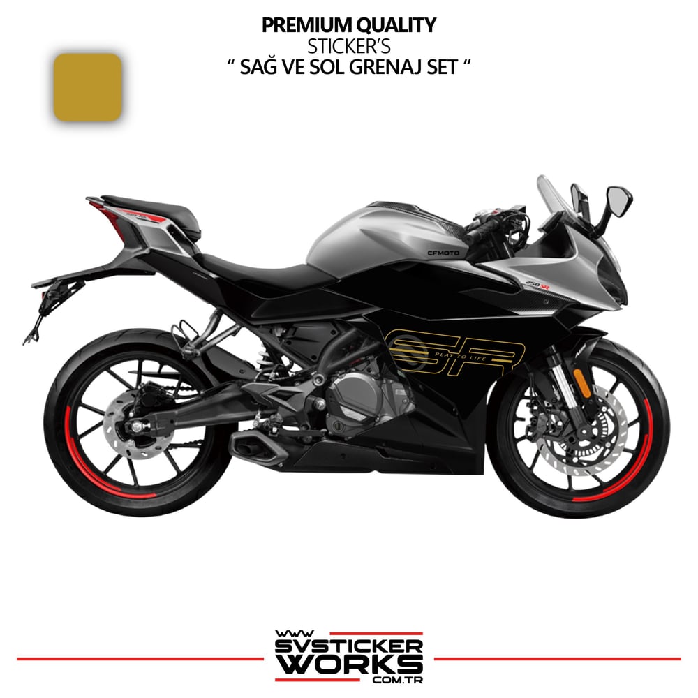 CFMOTO 250SR Grenaj Sticker Sağ Sol Set Yüksek Kalite Sticker Etiket Modeli