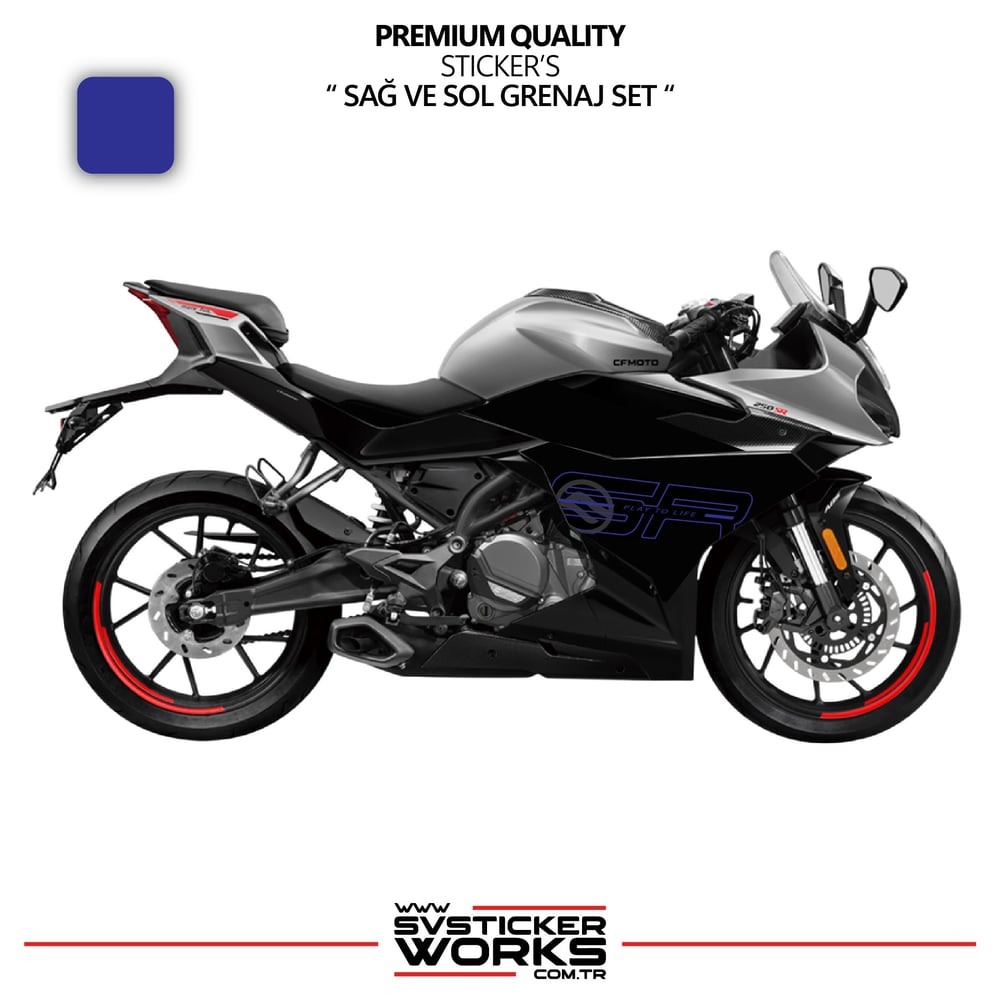 CFMOTO 250SR Grenaj Sticker Sağ Sol Set Yüksek Kalite Sticker Etiket Modeli