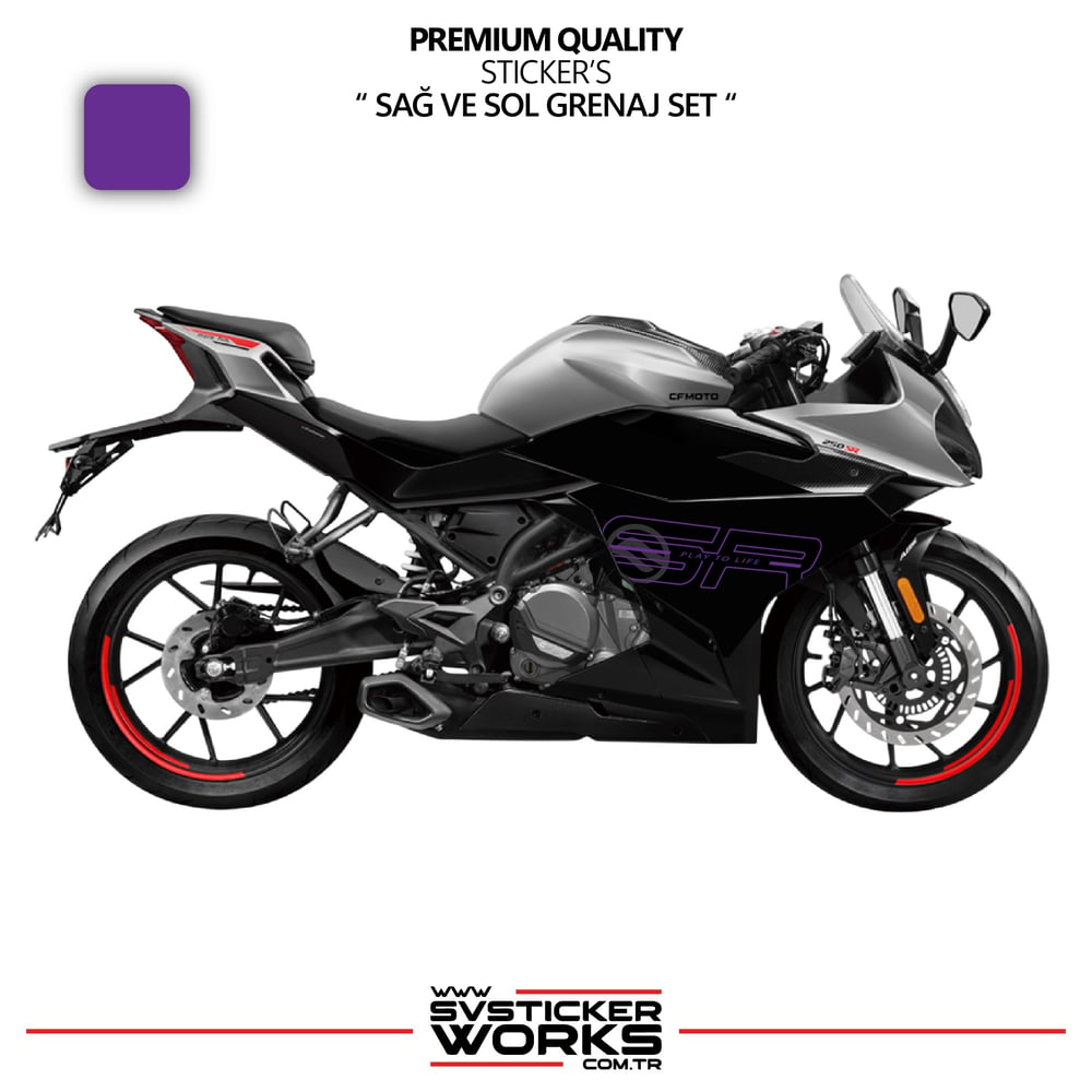 CFMOTO 250SR Grenaj Sticker Sağ Sol Set Yüksek Kalite Sticker Etiket Modeli