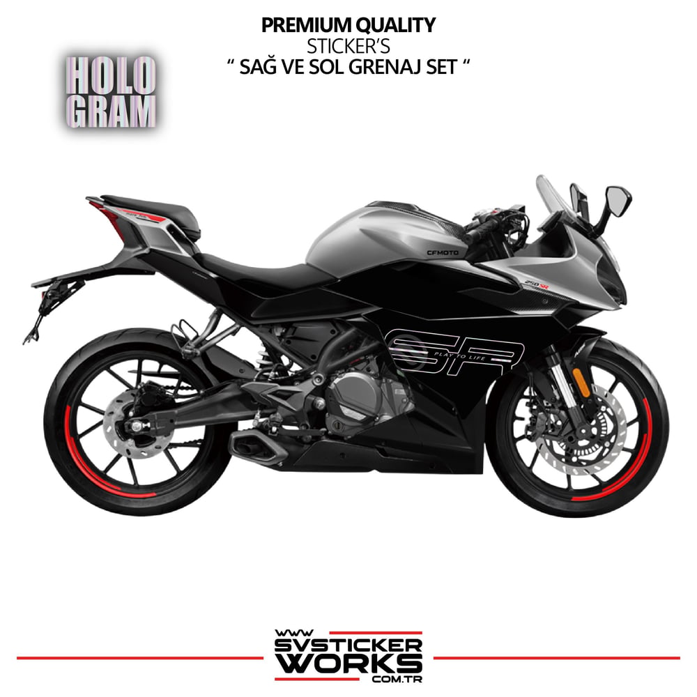 CFMOTO 250SR Grenaj Sticker Sağ Sol Set Yüksek Kalite Sticker Etiket Modeli