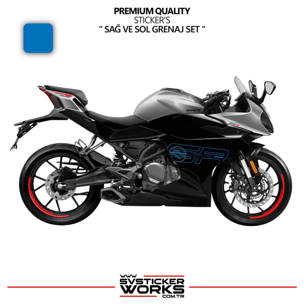 CFMOTO 250SR Grenaj Sticker Sağ Sol Set Yüksek Kalite Sticker Etiket Modeli