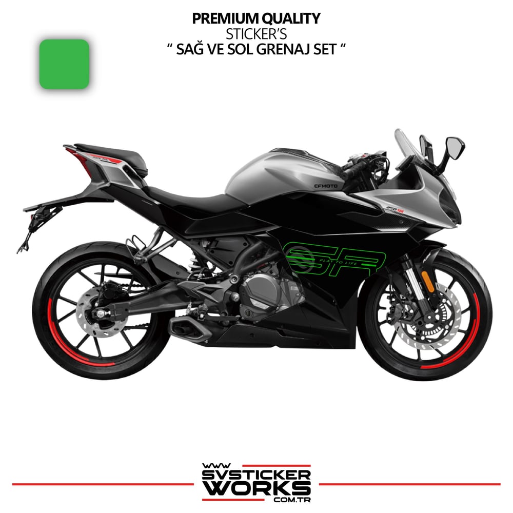 CFMOTO 250SR Grenaj Sticker Sağ Sol Set Yüksek Kalite Sticker Etiket Modeli
