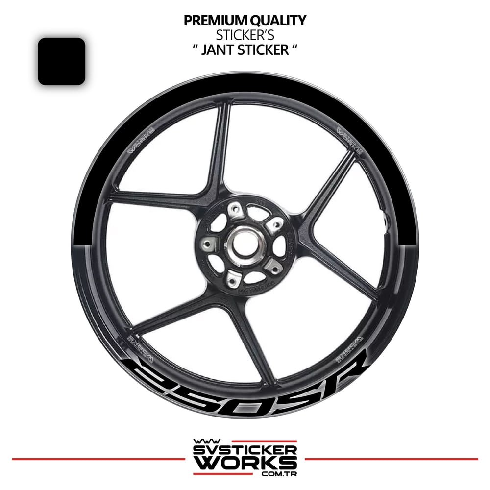 Cfmoto 250Sr Jant Şeridi – Yarım Jant Kaplama & 250Sr Yazı Sticker Seti