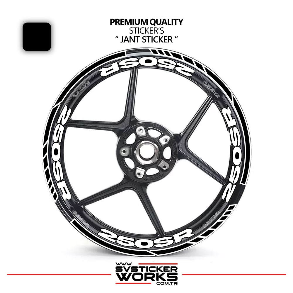 CFMOTO 250SR Jant Sticker Ve İç Yazı Basklı Etiket Sticker Modeli Premium Kalite