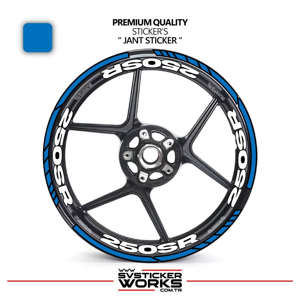CFMOTO 250SR Jant Sticker Ve İç Yazı Basklı Etiket Sticker Modeli Premium Kalite