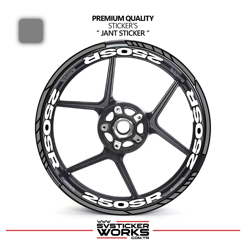 CFMOTO 250SR Jant Sticker Ve İç Yazı Basklı Etiket Sticker Modeli Premium Kalite