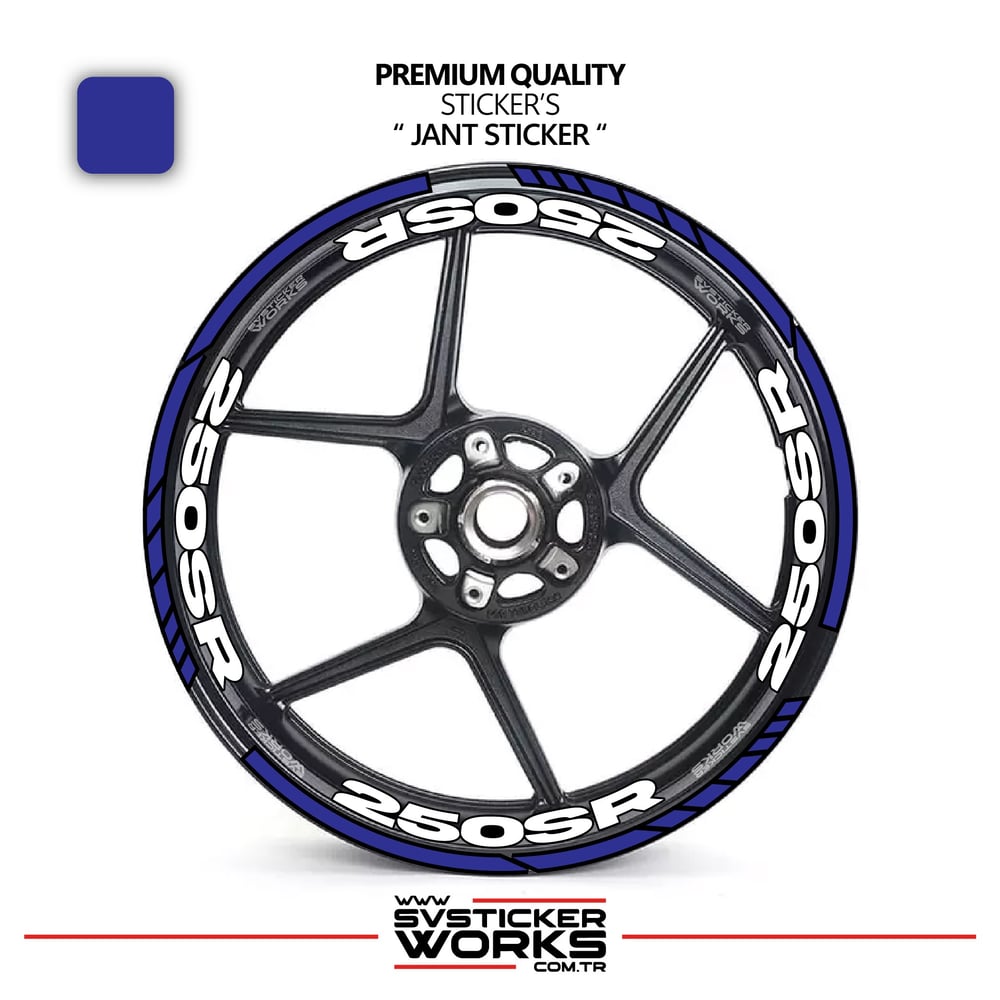 CFMOTO 250SR Jant Sticker Ve İç Yazı Basklı Etiket Sticker Modeli Premium Kalite