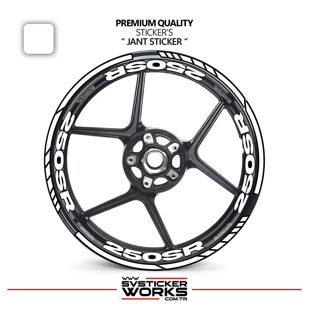 CFMOTO 250SR Jant Sticker Ve İç Yazı Basklı Etiket Sticker Modeli Premium Kalite