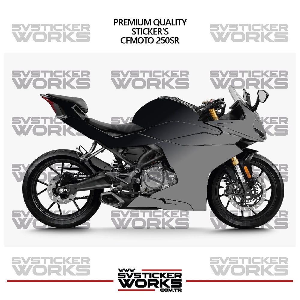 CFMOTO 250SR Kaplama Sticker Çift Renk Motor Kaplama Modeli Hazır Kit Yüksek Kalite