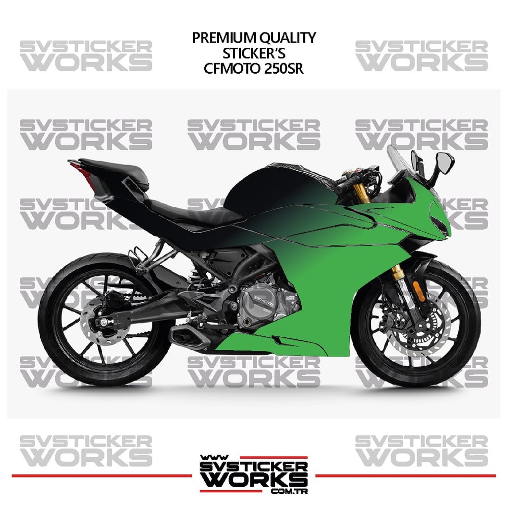 CFMOTO 250SR Kaplama Sticker Çift Renk Motor Kaplama Modeli Hazır Kit Yüksek Kalite