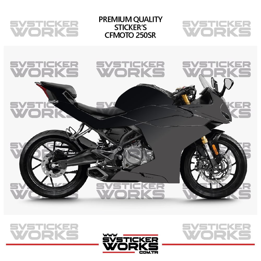 CFMOTO 250SR Kaplama Sticker Çift Renk Motor Kaplama Modeli Hazır Kit Yüksek Kalite