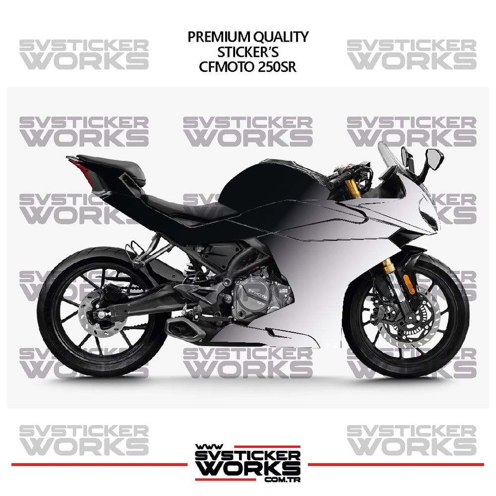 CFMOTO 250SR Kaplama Sticker Çift Renk Motor Kaplama Modeli Hazır Kit Yüksek Kalite