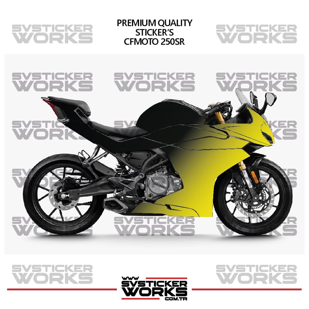CFMOTO 250SR Kaplama Sticker Çift Renk Motor Kaplama Modeli Hazır Kit Yüksek Kalite