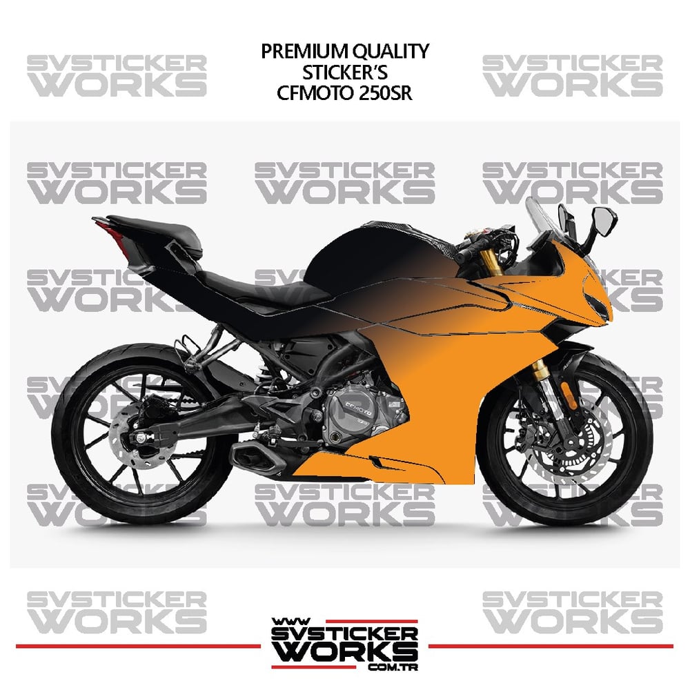 CFMOTO 250SR Kaplama Sticker Çift Renk Motor Kaplama Modeli Hazır Kit Yüksek Kalite