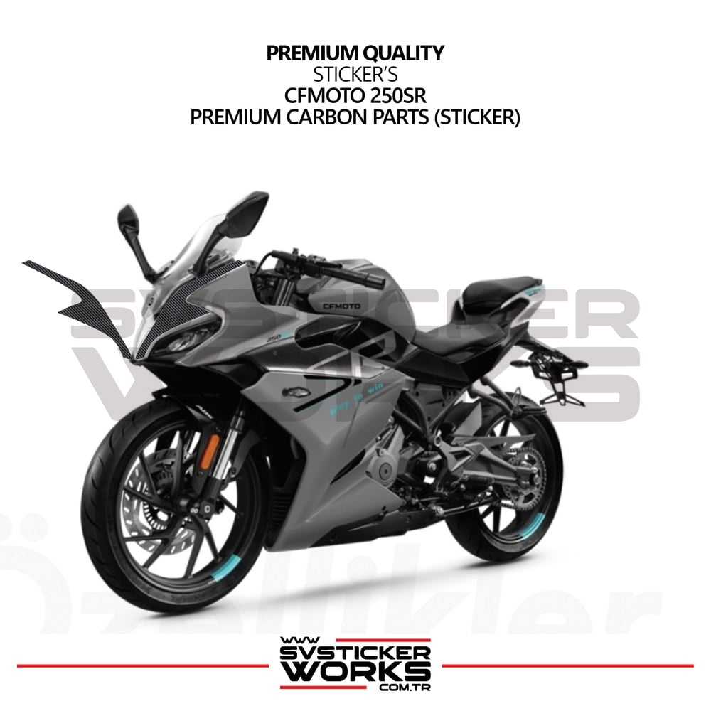 CFMOTO 250SR Sticker Karbon Folyo Kaplama Ön Kafa