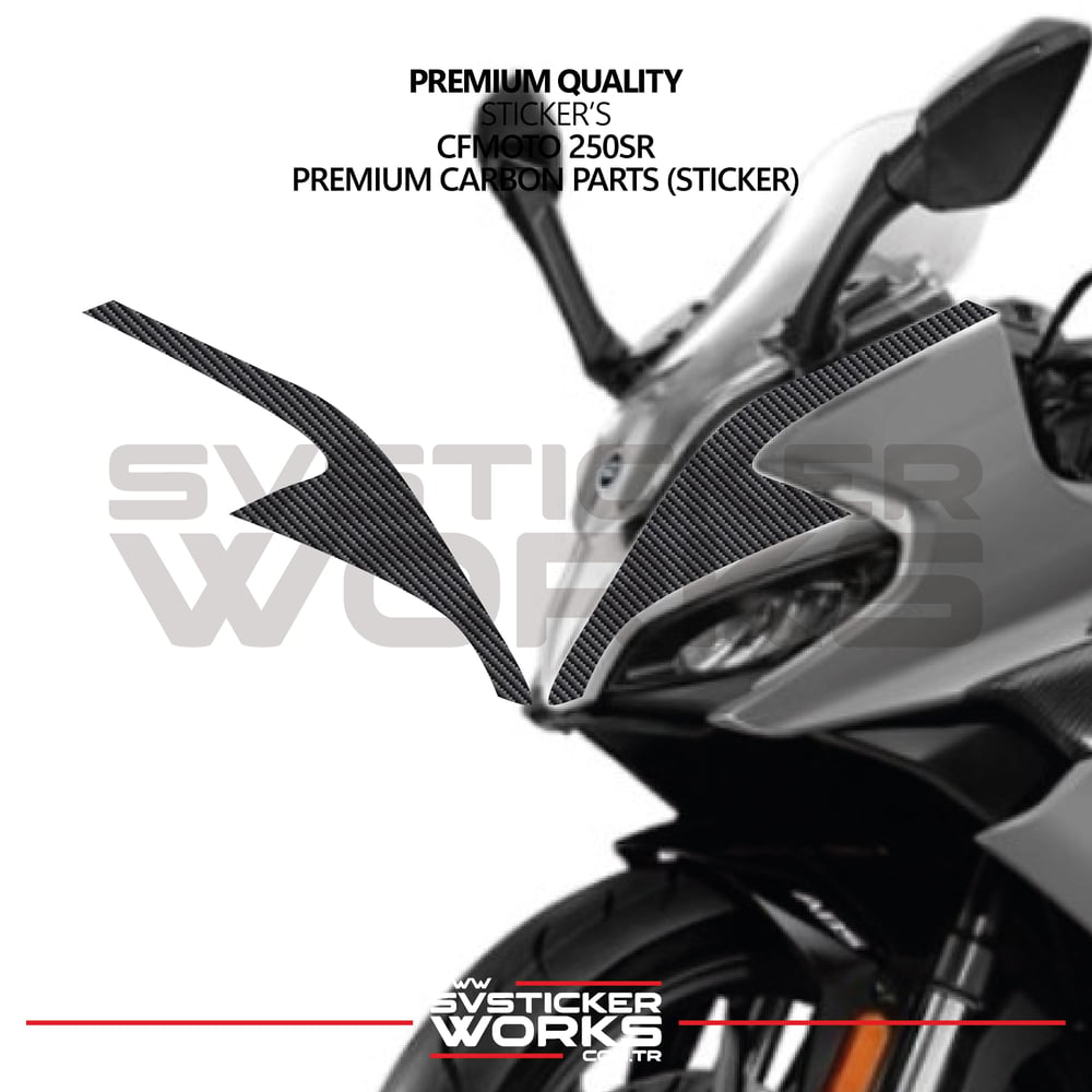 CFMOTO 250SR Sticker Karbon Folyo Kaplama Ön Kafa