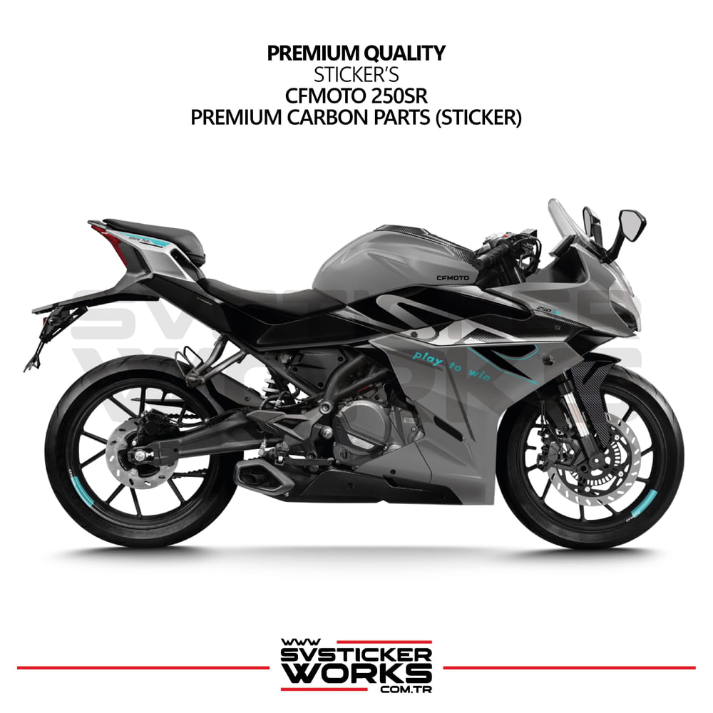 CFMOTO 250SR Sticker Karbon Folyo Kaplama  Ön Çamurluk Bölümü Bölümü