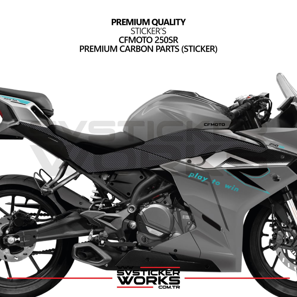 CFMOTO 250SR Sticker Karbon Folyo Kaplama Orta Şase Bölümü