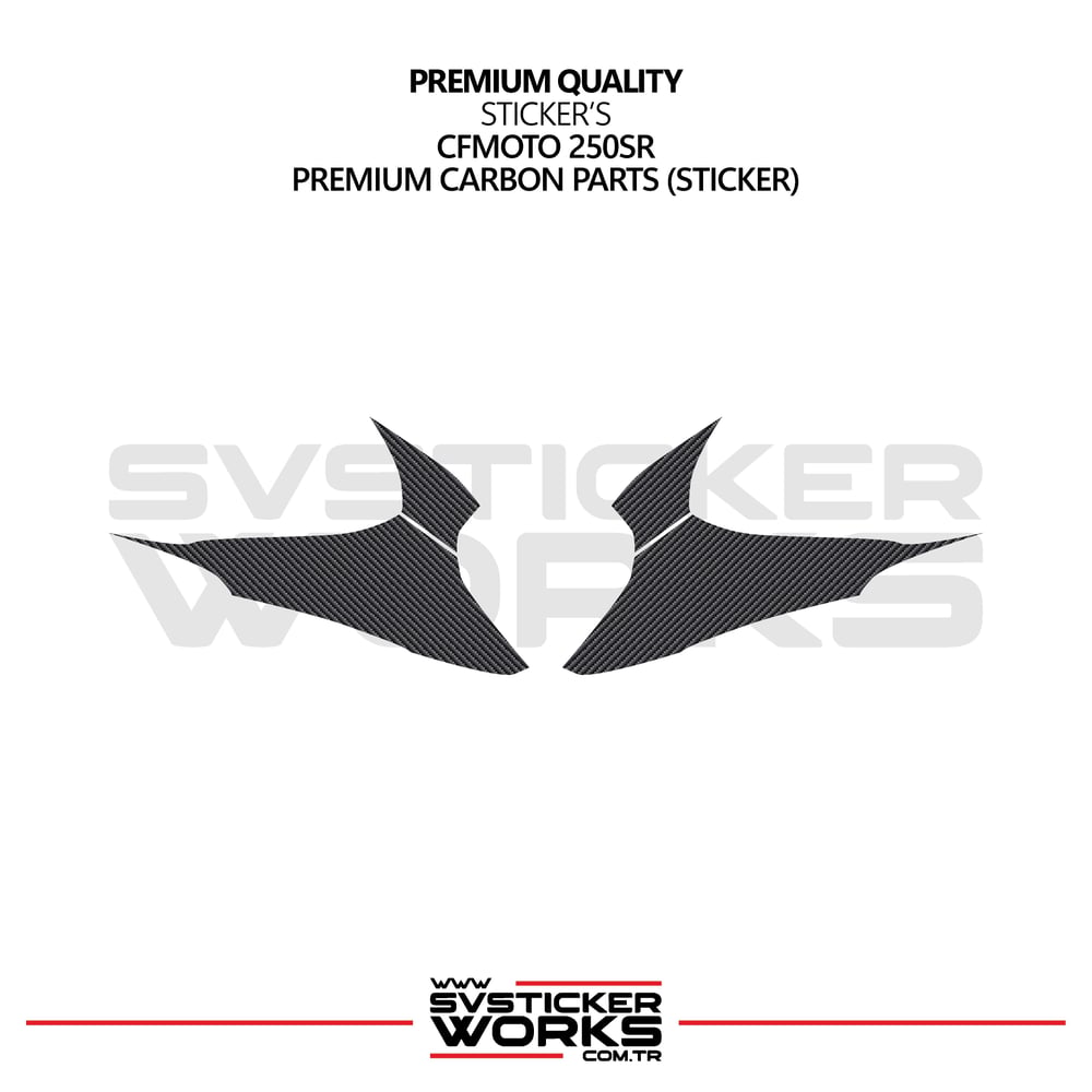CFMOTO 250SR Sticker Karbon Folyo Kaplama Ön Kafa Yanı