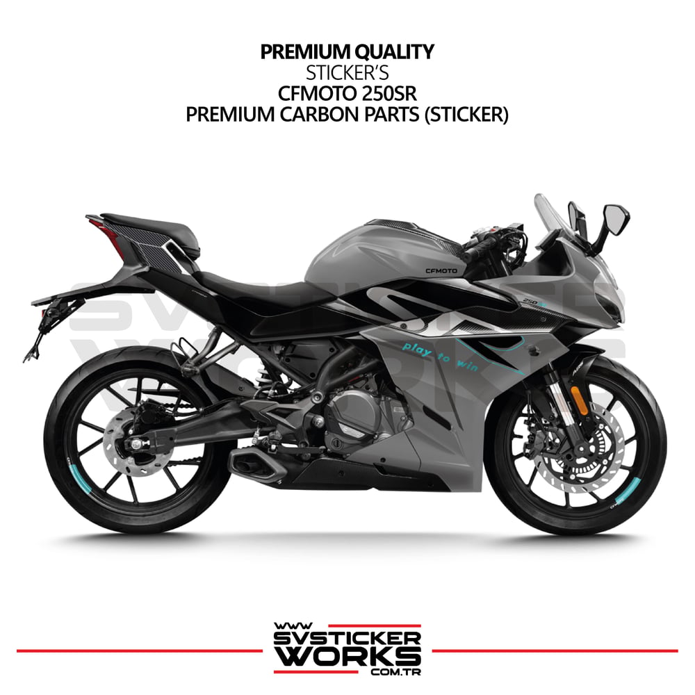 CFMOTO 250SR Sticker Karbon Folyo Kaplama  Kuyruk Bölümü Bölümü