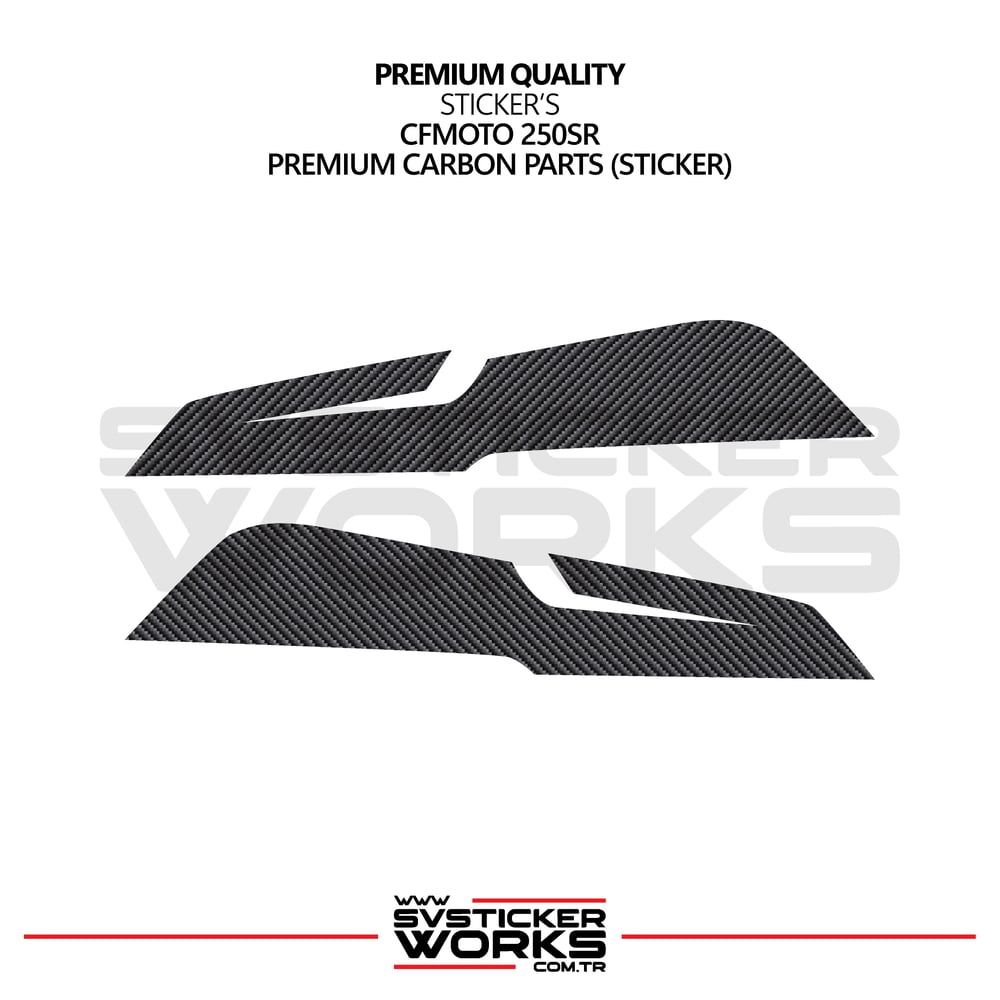 CFMOTO 250SR Sticker Karbon Folyo Kaplama Alt Sakal Bölümü Bölümü