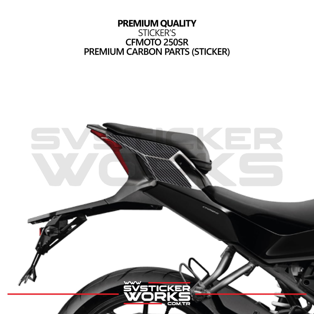 CFMOTO 250SR Sticker Karbon Folyo Kaplama  Kuyruk Bölümü Bölümü