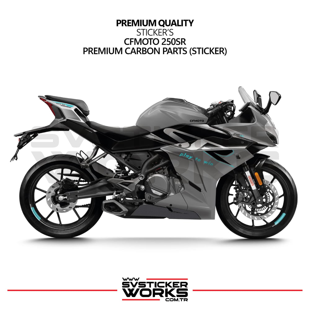 CFMOTO 250SR Sticker Karbon Folyo Kaplama Alt Sakal Bölümü Bölümü