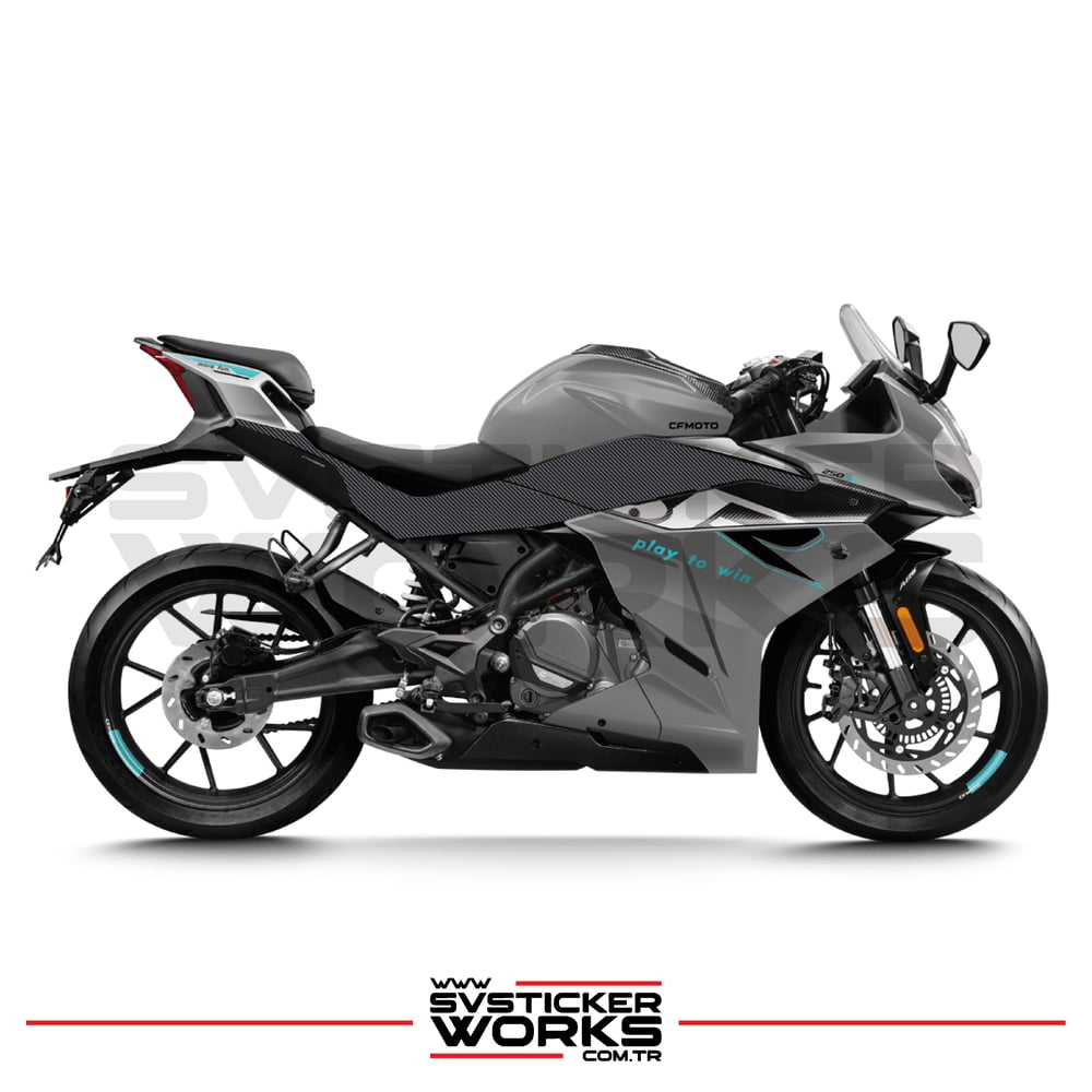 CFMOTO 250SR Sticker Karbon Folyo Kaplama Orta Şase Bölümü