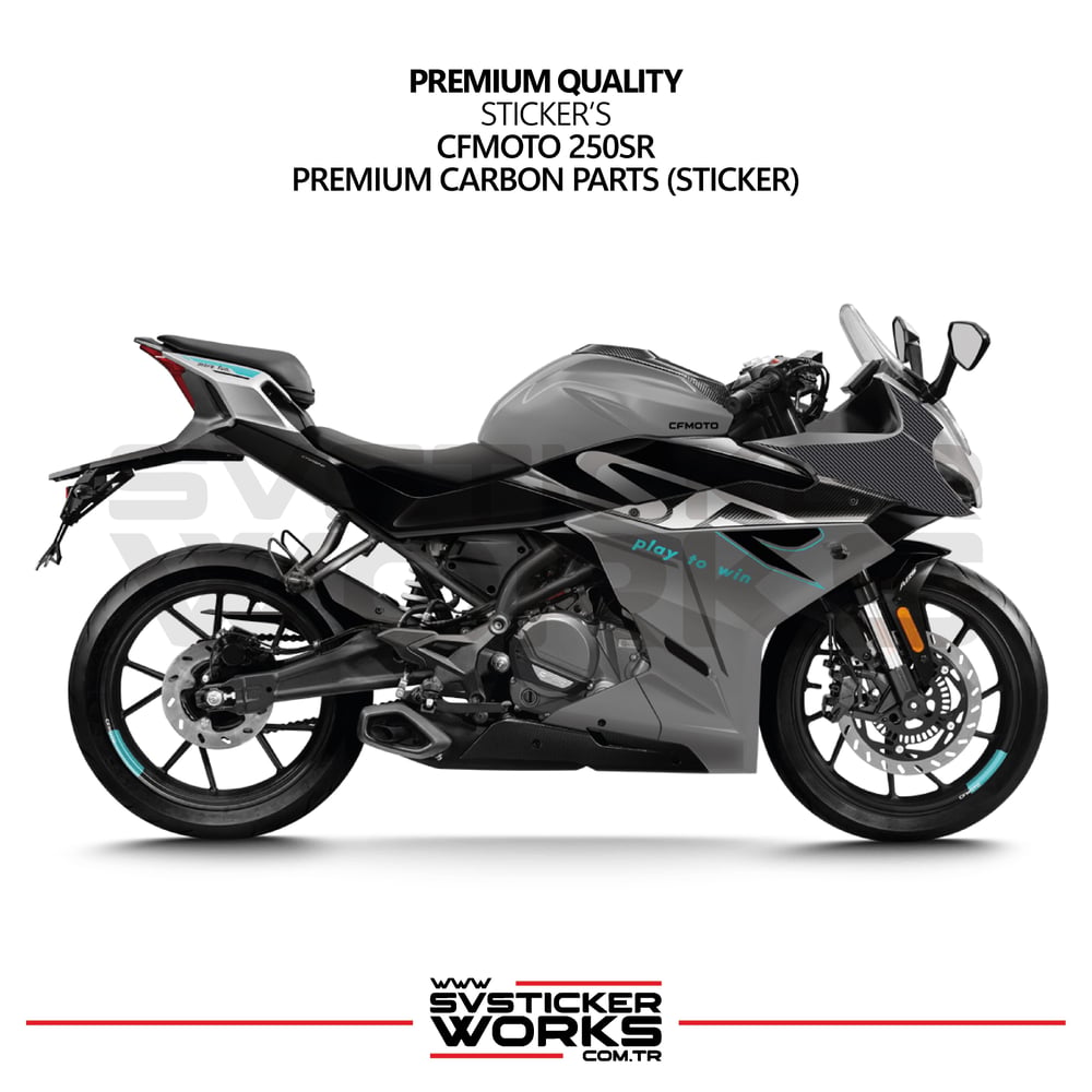 CFMOTO 250SR Sticker Karbon Folyo Kaplama Ön Kafa Yanı