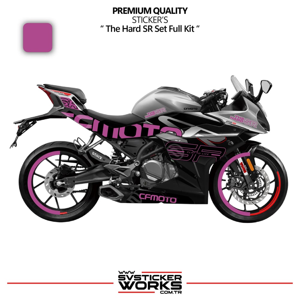 CFMOTO 250SR The Hard SR Sticker Set Etiket Modeli Yüksek Kalite Set Jant Kaplama Hediyeli