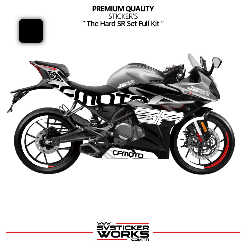 CFMOTO 250SR The Hard SR Sticker Set Etiket Modeli Yüksek Kalite Set Jant Kaplama Hediyeli