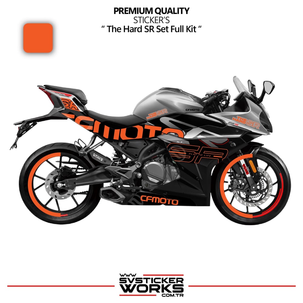 CFMOTO 250SR The Hard SR Sticker Set Etiket Modeli Yüksek Kalite Set Jant Kaplama Hediyeli
