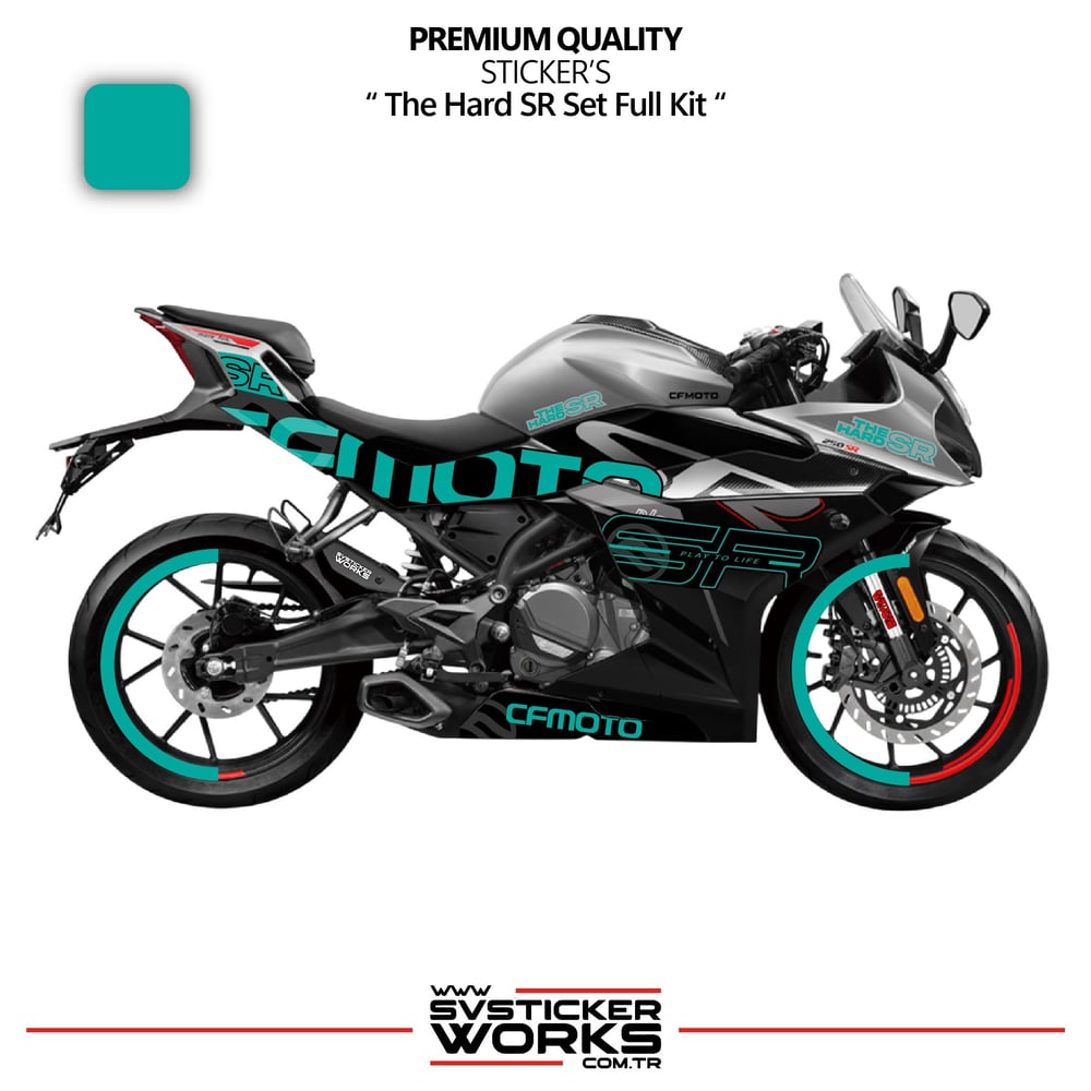 CFMOTO 250SR The Hard SR Sticker Set Etiket Modeli Yüksek Kalite Set Jant Kaplama Hediyeli