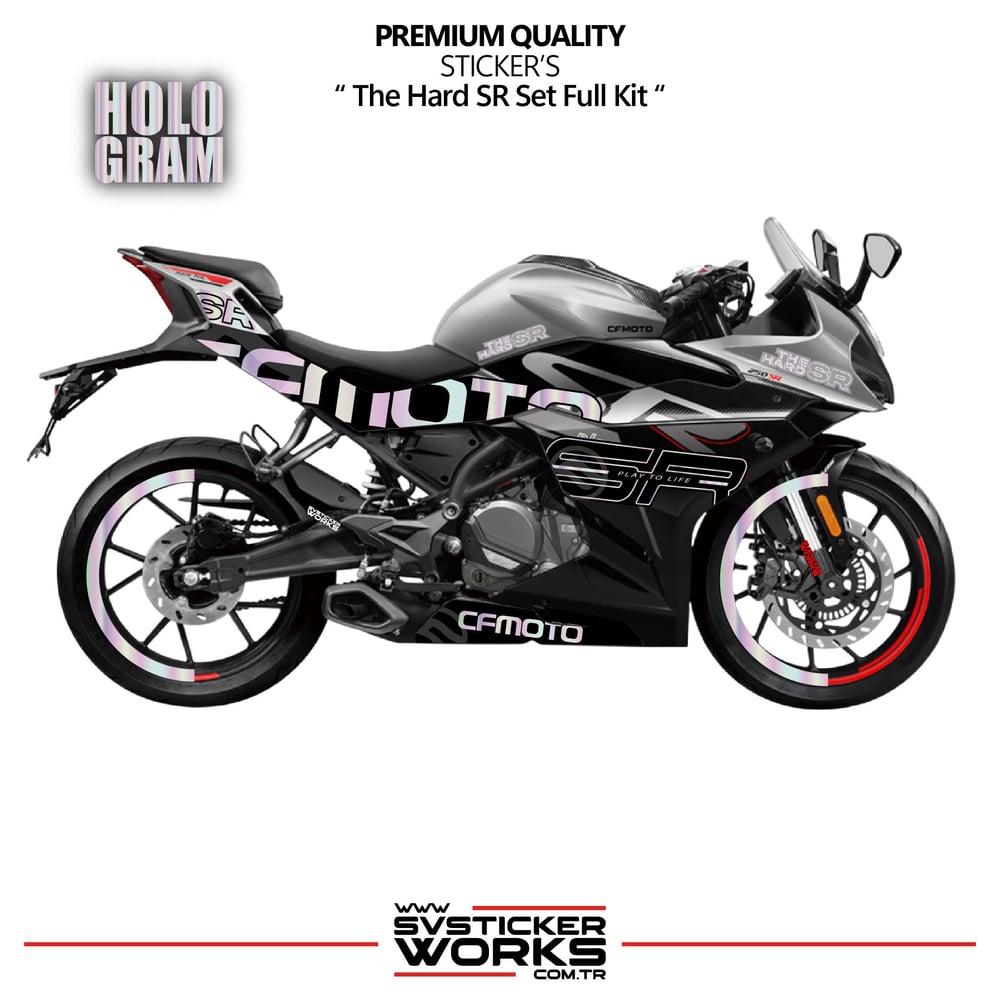 CFMOTO 250SR The Hard SR Sticker Set Etiket Modeli Yüksek Kalite Set Jant Kaplama Hediyeli
