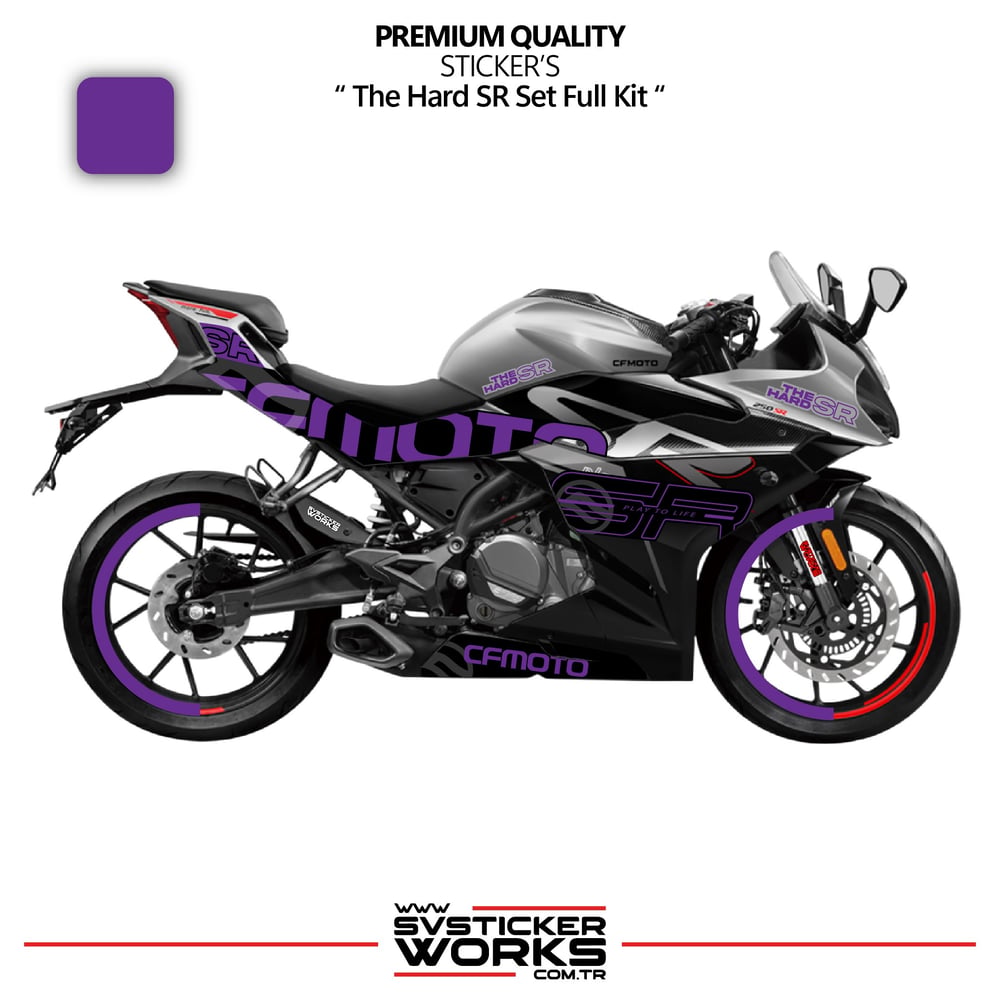 CFMOTO 250SR The Hard SR Sticker Set Etiket Modeli Yüksek Kalite Set Jant Kaplama Hediyeli