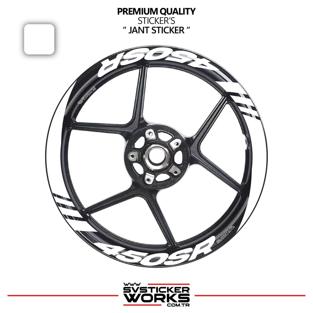 CFMOTO 450SR Geniş Jant Kaplama Sticker Etiket Modeli 16lı Set Sticker Yüksek Kalite