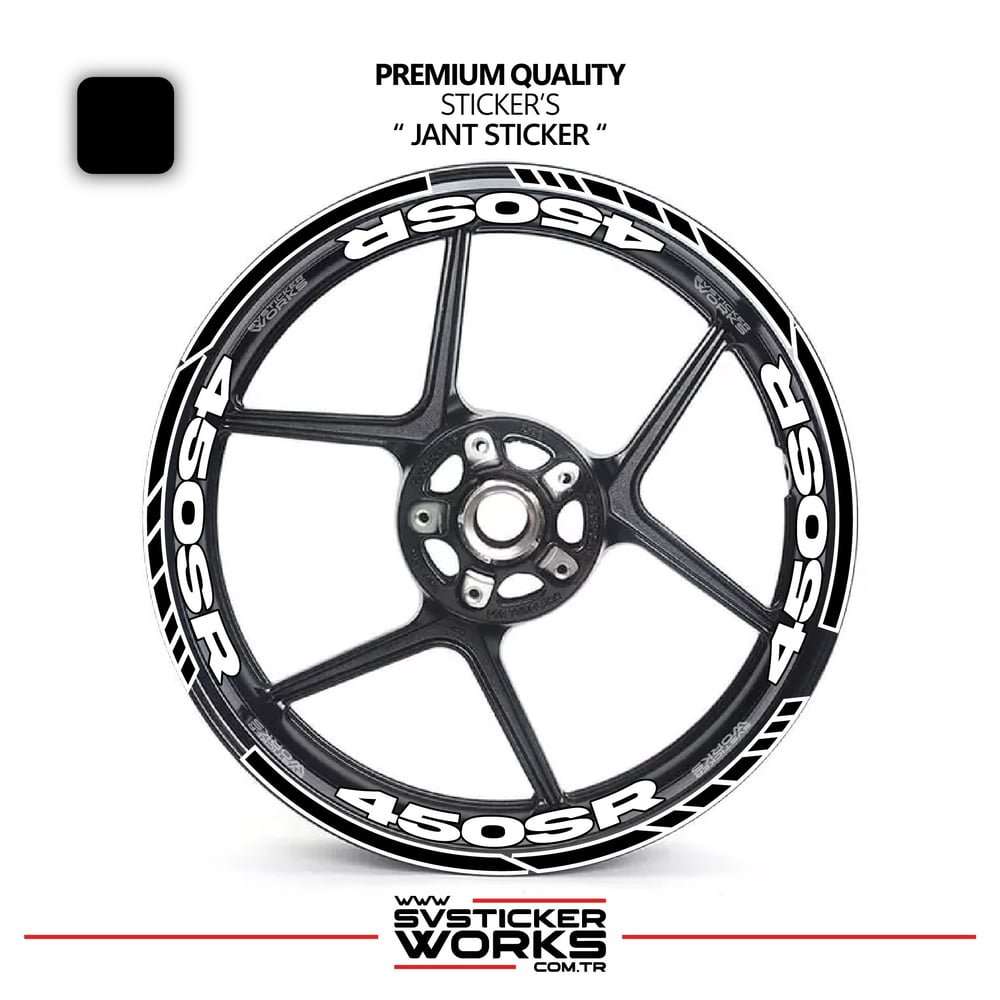 CFMOTO 450SR Jant Sticker Ve İç Yazı Basklı Etiket Sticker Modeli Premium Kalite