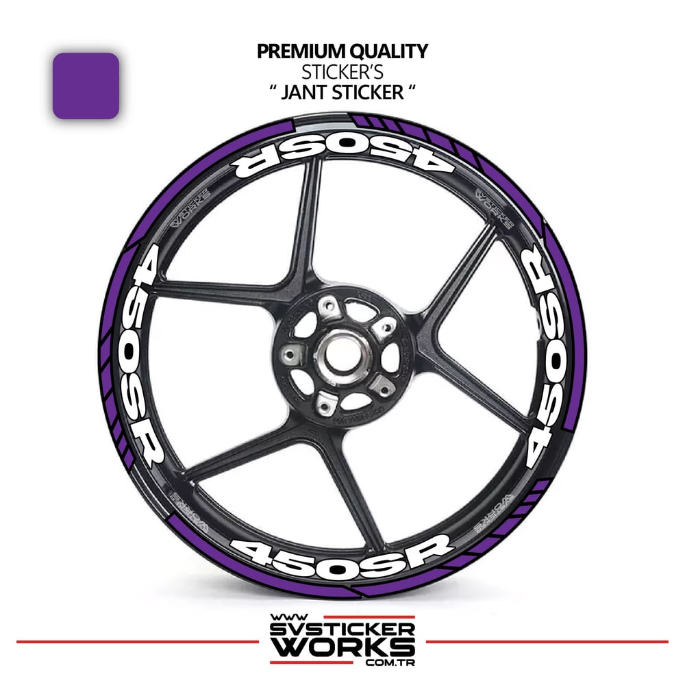 CFMOTO 450SR Jant Sticker Ve İç Yazı Basklı Etiket Sticker Modeli Premium Kalite