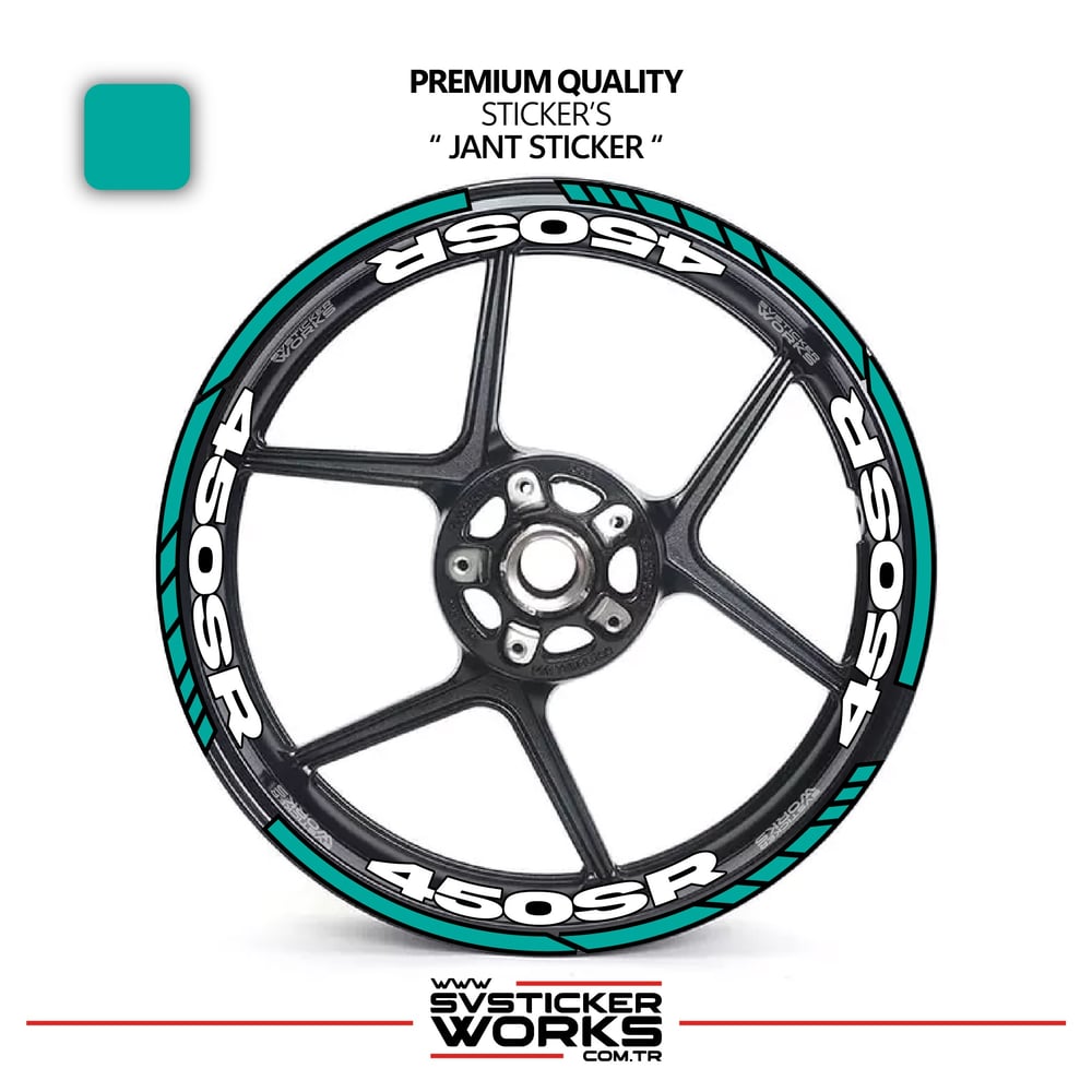 CFMOTO 450SR Jant Sticker Ve İç Yazı Basklı Etiket Sticker Modeli Premium Kalite