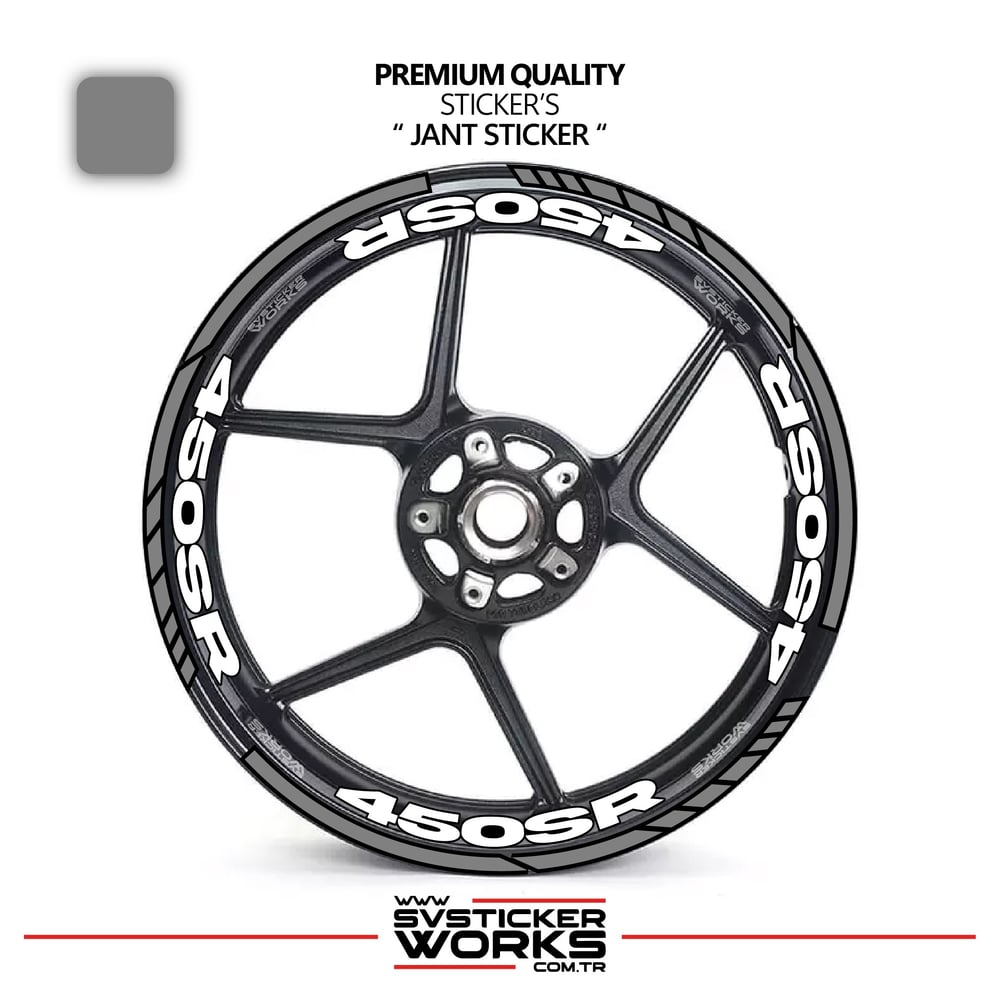 CFMOTO 450SR Jant Sticker Ve İç Yazı Basklı Etiket Sticker Modeli Premium Kalite