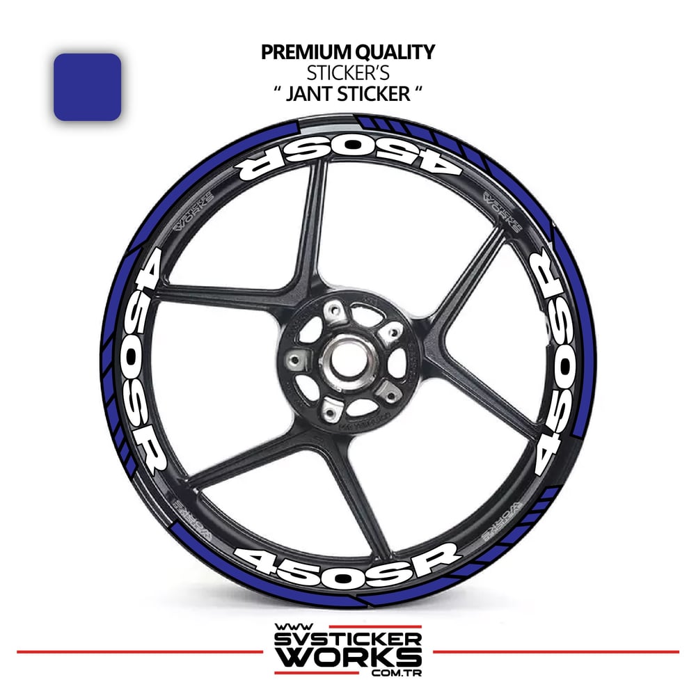 CFMOTO 450SR Jant Sticker Ve İç Yazı Basklı Etiket Sticker Modeli Premium Kalite