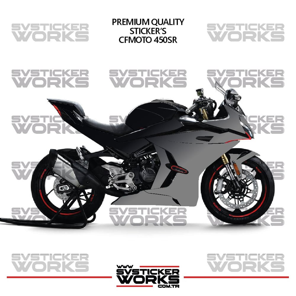 CFMOTO 450SR Kaplama Sticker Çift Renk Motor Kaplama Modeli Hazır Kit Yüksek Kalite