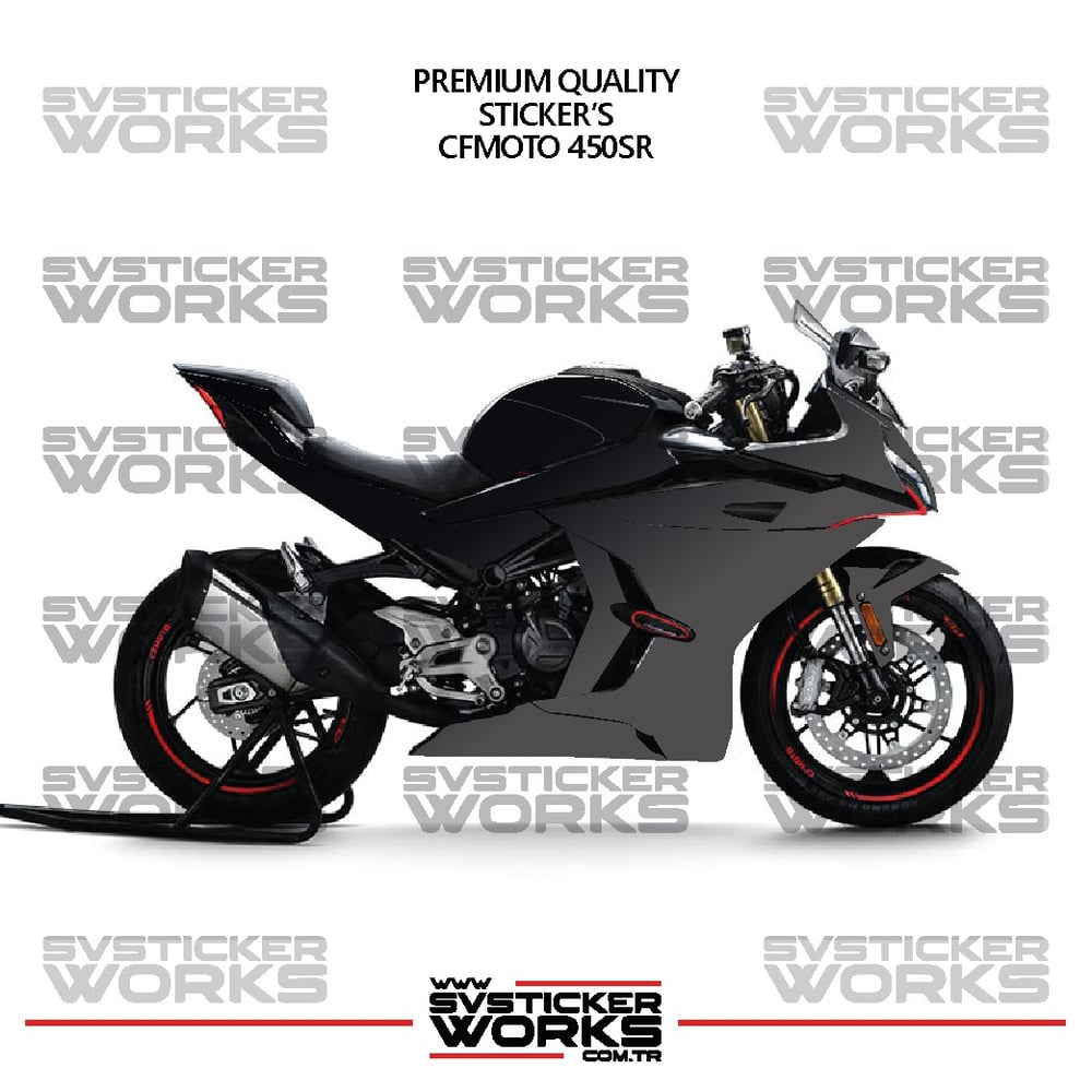 CFMOTO 450SR Kaplama Sticker Çift Renk Motor Kaplama Modeli Hazır Kit Yüksek Kalite